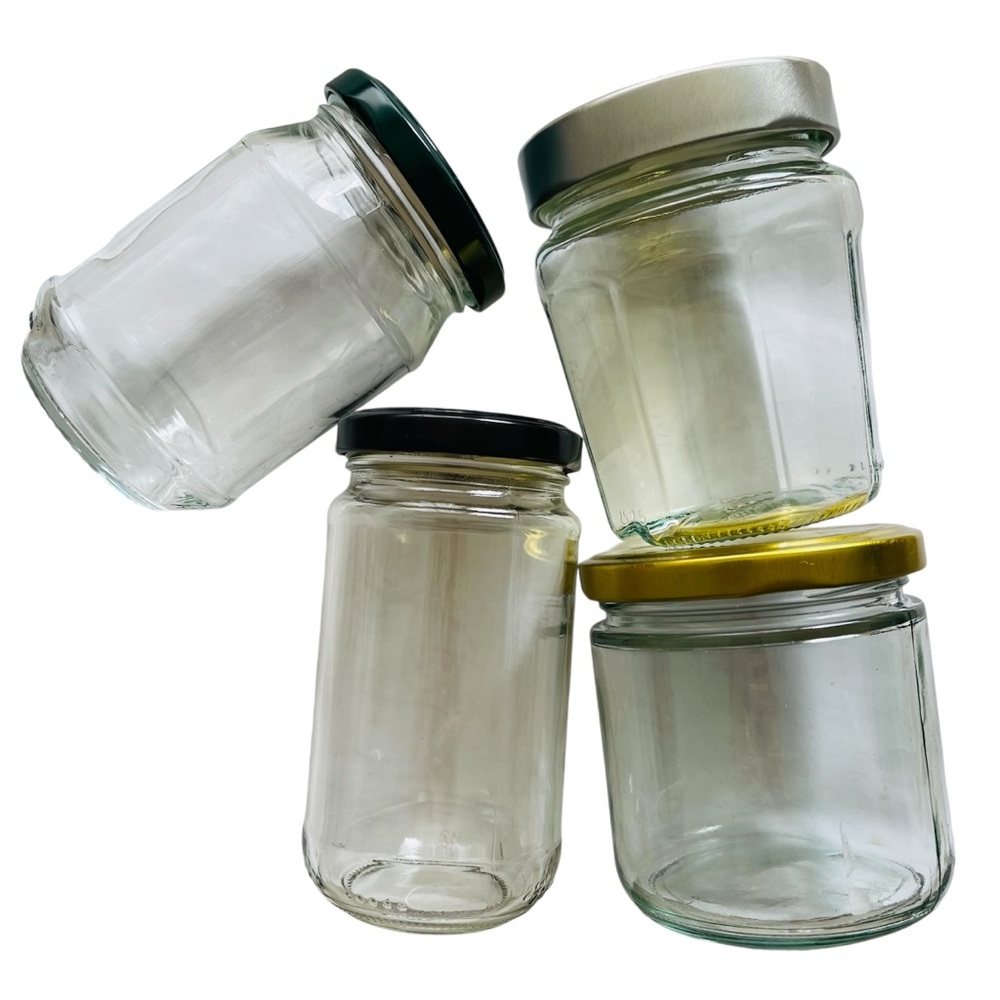 Glass Spice Jars, Set of 4 (H4)